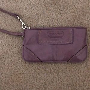Purple Coach Wristlet